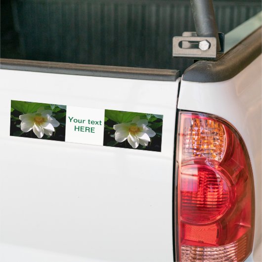 Bumpersticker met fijne witte Lotusventilator (Op Truck)