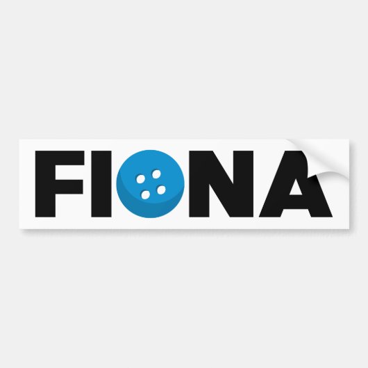 bumpersticker met fiona-knop (Voorkant)