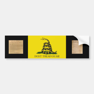 Bumpersticker met Gadsden Flag-Dont Tread Over mij