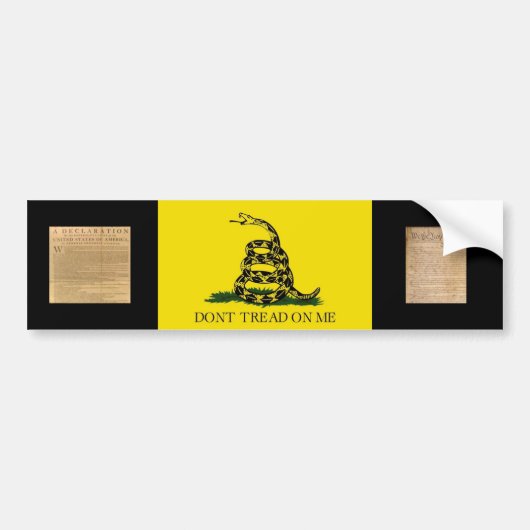 Bumpersticker met Gadsden Flag-Dont Tread Over mij (Voorkant)