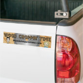 Bumpersticker met houtschoppine (Op Truck)