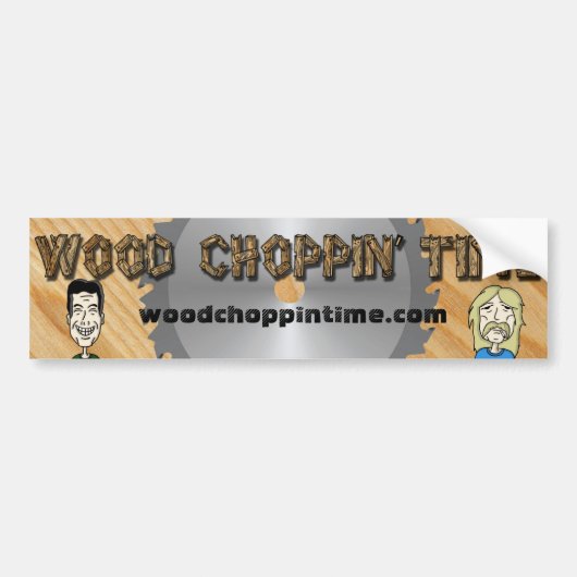 Bumpersticker met houtschoppine (Voorkant)