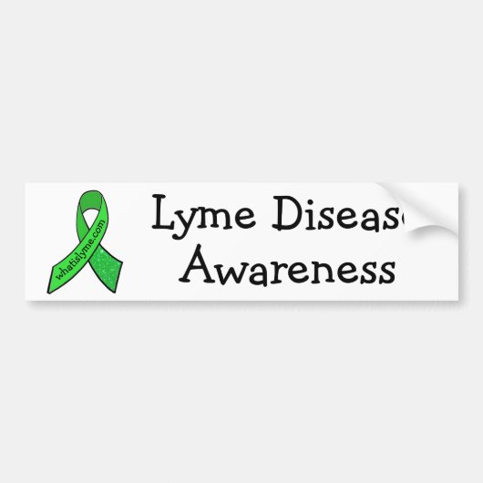 Bumpersticker met lint voor Lyme-bewustzijn (Voorkant)