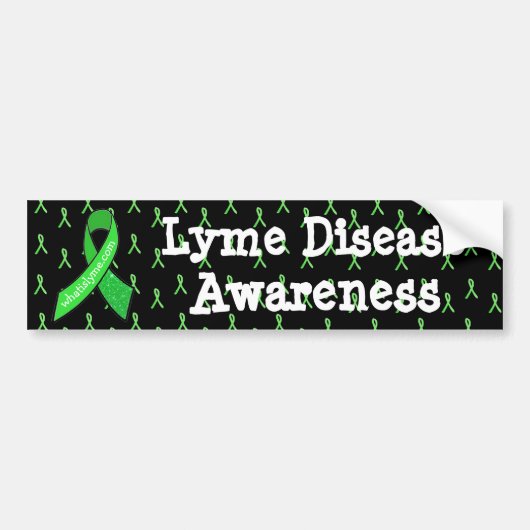 Bumpersticker met lint voor Lyme-bewustzijn (Voorkant)