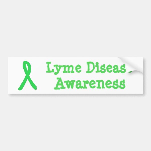 Bumpersticker met lint voor Lyme-bewustzijn (Voorkant)