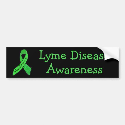 Bumpersticker met lint voor Lyme-bewustzijn (Voorkant)