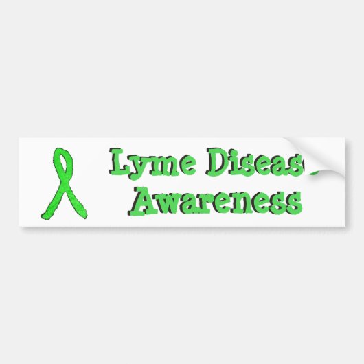 Bumpersticker met lint voor Lyme-bewustzijn (Voorkant)