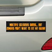 Bumpersticker met multipele sclerose (Op auto)
