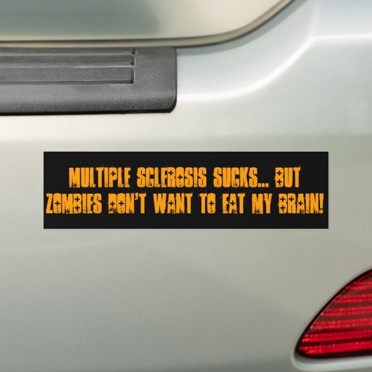Bumpersticker met multipele sclerose (Op auto)