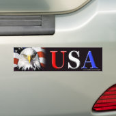 bumpersticker met patriottische "USA Eagle" (Op auto)
