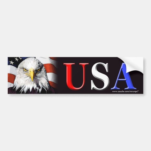 bumpersticker met patriottische "USA Eagle" (Voorkant)