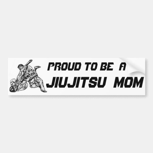 Bumpersticker met Proud om een jiujitsu-moeder te  (Voorkant)