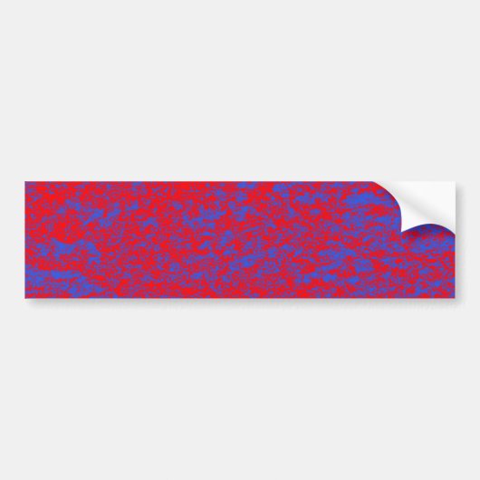 Bumpersticker met rode en blauwe achtergrond (Voorkant)