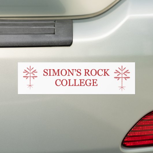 Bumpersticker met rode SRC & Sapling (Op auto)