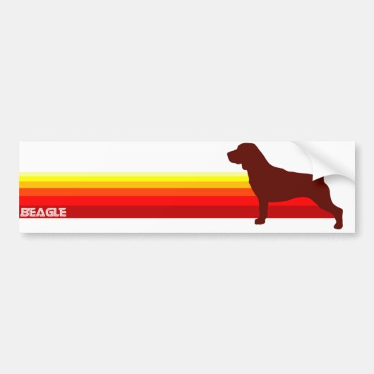 Bumpersticker Met Strepen Beagle (Voorkant)