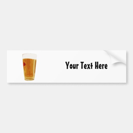 Bumpersticker met volle Golden Beer (Voorkant)
