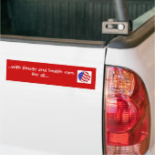Bumpersticker - MET VRIJHEID/GEZONDHEIDSZORG VOOR (Op Truck)