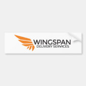 bumpersticker met WINGSPAN-levering (wit) (Voorkant)