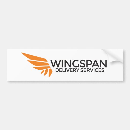 bumpersticker met WINGSPAN-levering (wit) (Voorkant)