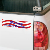 Bumpersticker Mevrouw President Hillary stries (Op Truck)