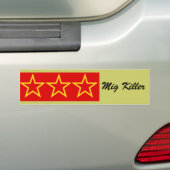 Bumpersticker "Mig Killer" Ace Pilot (Op auto)