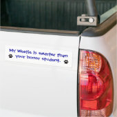 Bumpersticker - Mijn stropdas is slimmer (Op Truck)