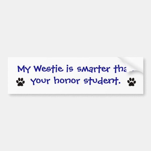 Bumpersticker - Mijn stropdas is slimmer (Voorkant)