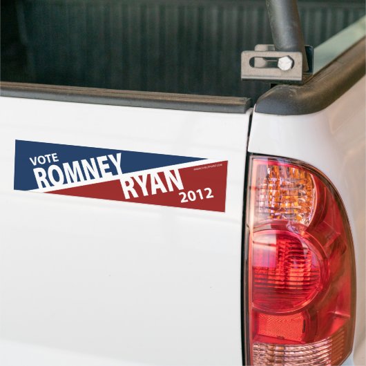 Bumpersticker Mitt Romney Paul Ryan 2012 (Op Truck)