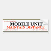 Bumpersticker mobiele eenheid - Tailgate Deterrent (Voorkant)