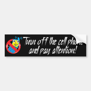 Bumpersticker mobiele telefoon uitschakelen