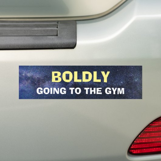 Bumpersticker - Moed Gaan naar de Gym (Op auto)