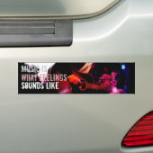 Bumpersticker Muziek Feelings (Op auto)