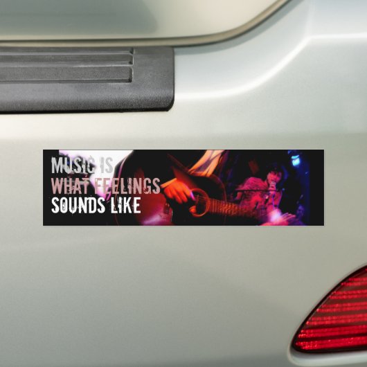 Bumpersticker Muziek Feelings (Op auto)