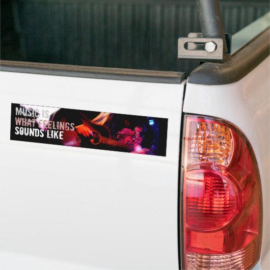 Bumpersticker Muziek Feelings (Op Truck)