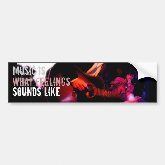 Bumpersticker Muziek Feelings (Voorkant)
