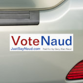 Bumpersticker Naud (Op auto)