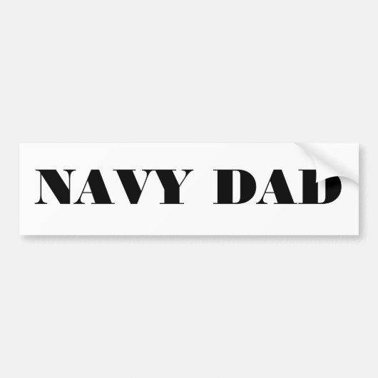 Bumpersticker Navy Pap (Voorkant)