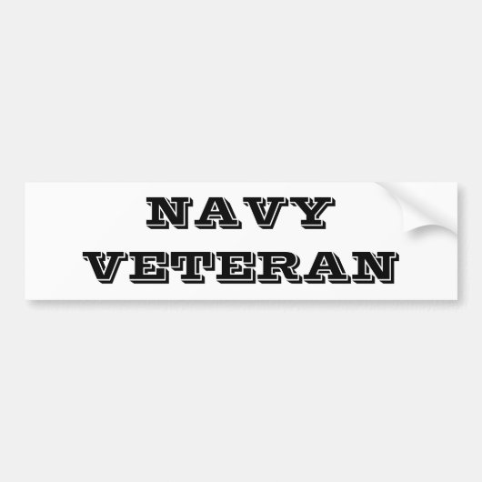 Bumpersticker Navy Veteran (Voorkant)