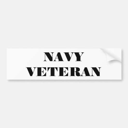 Bumpersticker Navy Veteran (Voorkant)