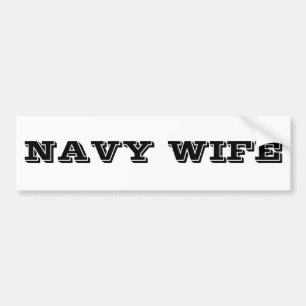 Bumpersticker Navy Wife
