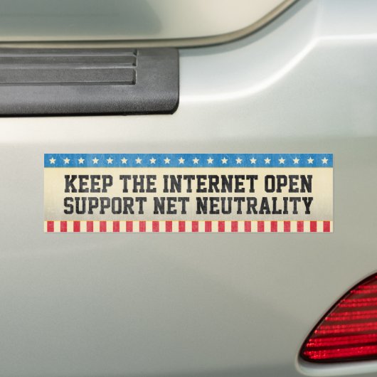 Bumpersticker netwerkneutraliteit (Op auto)