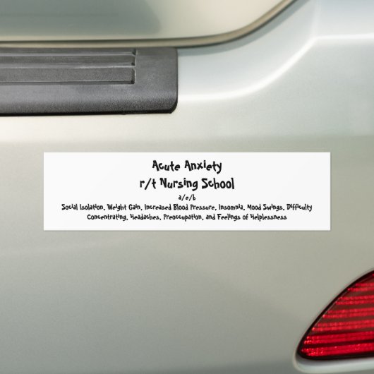 Bumpersticker Neursing Diagnosis (Op auto)