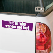 Bumpersticker "Niet iedereen die wander kwijt is" (Op Truck)