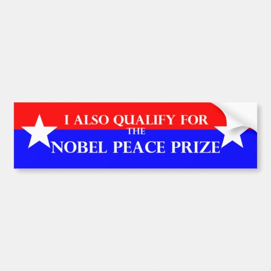 Bumpersticker Nobelprijs (Voorkant)