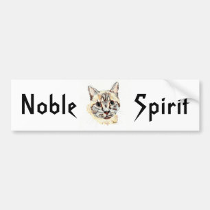 Bumpersticker: "Noble Spirit", tekst van stammen/g Bumpersticker