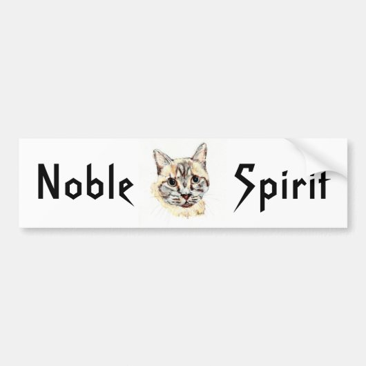 Bumpersticker: "Noble Spirit", tekst van stammen/g Bumpersticker (Voorkant)