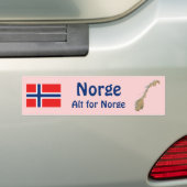 Bumpersticker Noorse vlag + kaart (Op auto)
