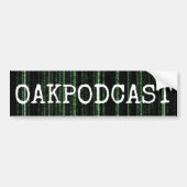 Bumpersticker Oakpodcast Matrix (Voorkant)