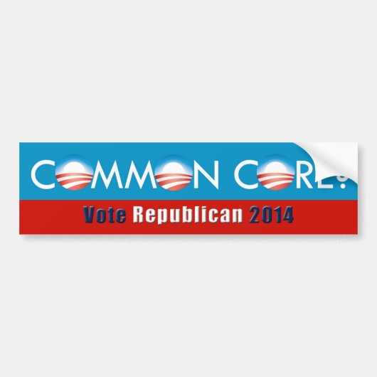 Bumpersticker Obama (Common Core?/Stemrepublikein) (Voorkant)