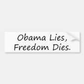 bumpersticker - Obama liegt tegen vrijheid (Voorkant)